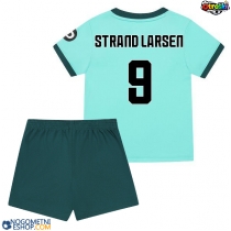 Otroški Nogometni dresi Wolves Jorgen Strand Larsen #9 Gostujoči 2025-26 Kratek Rokav (+ Kratke hlače)